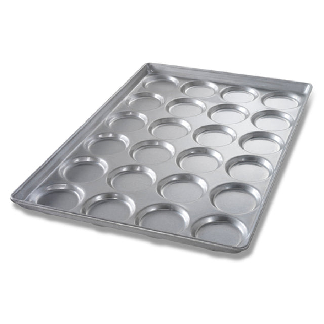 Chicago Metallic 42345 Hamburger Bun Pan 19-1/2" X 28-3/4" X 1-5/8" (24) 4-1/4" Round Compartments