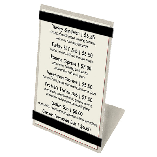 Menu Solutions MTRBB-46 Table Tent Holds 4" X 6" Insert Single Panel