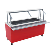 Low Temp Industries 84-CFI SpecLine Ice Cooled Serving Counter 84-3/8"W X 30"D X 36"H Accommodates (5) 12" X 20" Pans