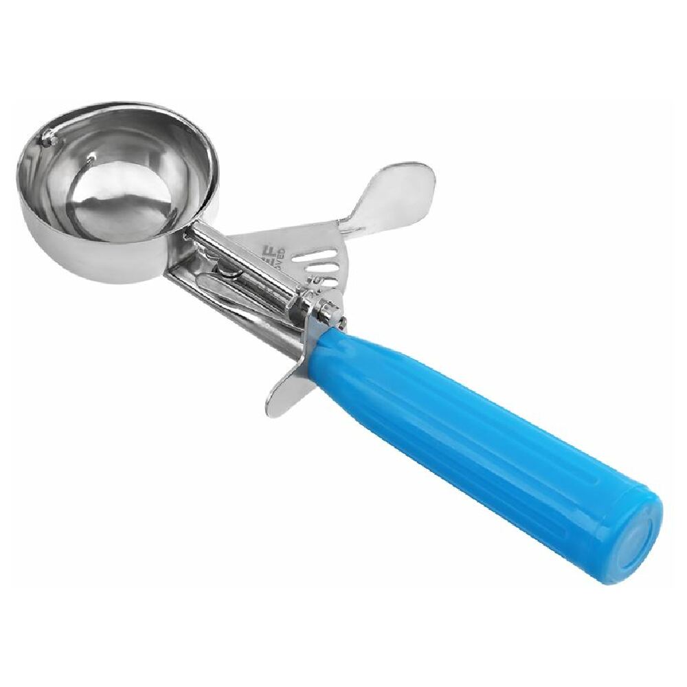 Chef Approved 225313 Disher 2 Oz / #16 Thumb Press Blue Handle