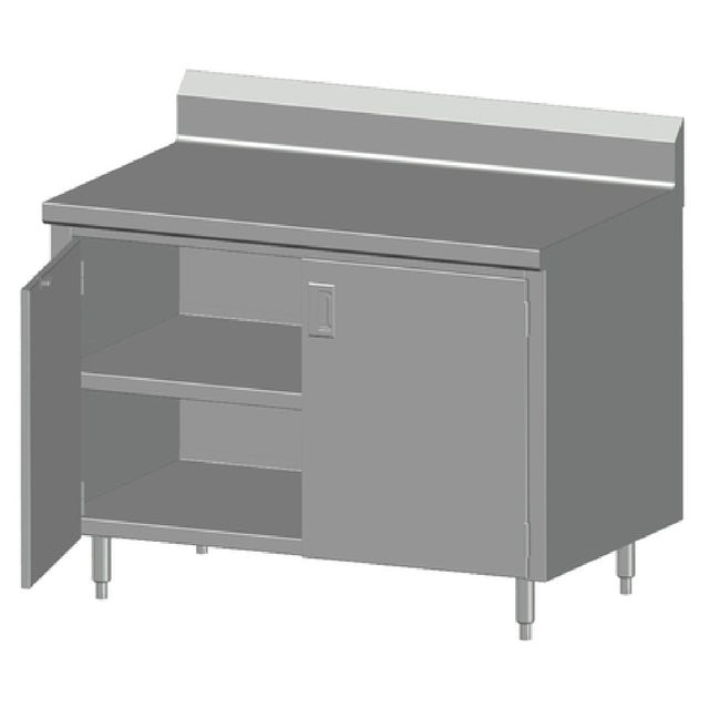 SPG 4CBT-30BHD - Universal Stainless Work Table, Cabinet Case With Hinged Doors, 48"W X 30"D