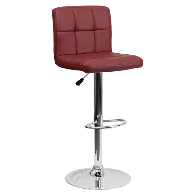 Flash Furniture DS-810-MOD-BURG-GG Swivel Bar Stool Adjustable Height Contemporary Style