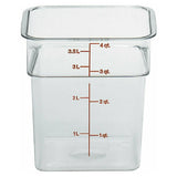 Cambro 4SFSCW135 CamSquare® Food Container 4 Qt. 7-1/4"L X 7-1/4"W X 7-3/8"H