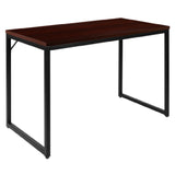 Flash Furniture GC-GF156-12-MHG-GG Tiverton Computer Desk 47"W Laminated Mahogany Top