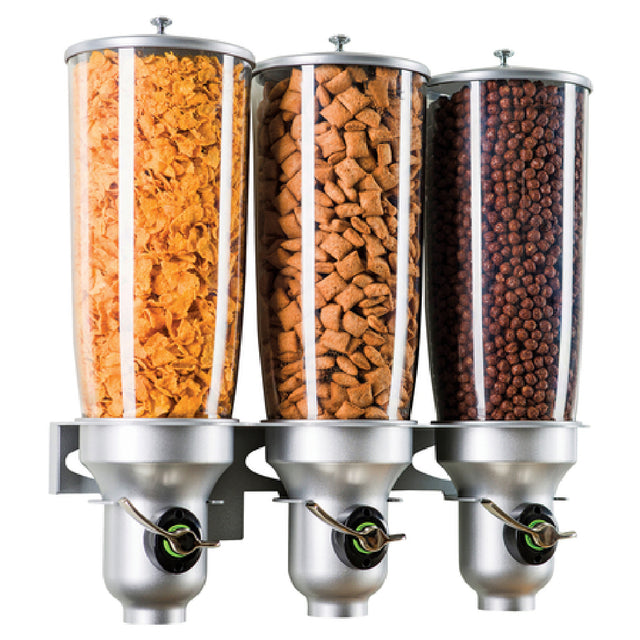 Cal Mil 3518-3-39FF Cereal Dispenser (3) 5L Capacity Cylinders 18-1/2"W X 6-3/4"D X 19-3/4"H