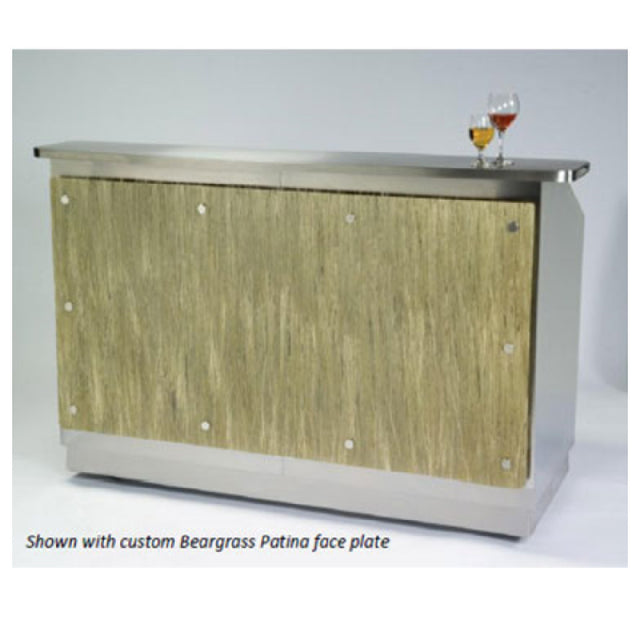 Geneva 76112 Wilson Portable Bar 96"W X 30"D X 47-1/2H" Stainless Steel Interior With Acrylic Face Plate