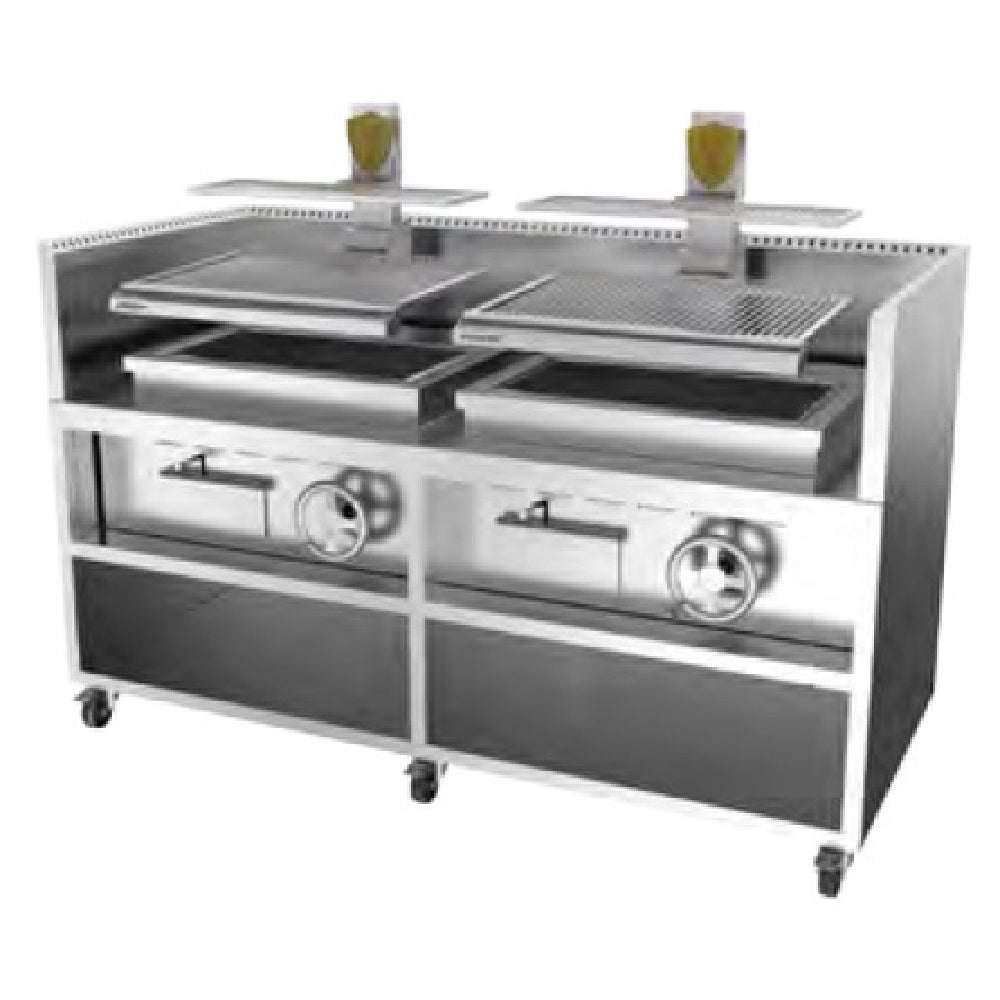 Josper Charcoal Ovens PVJ-76-2-2MB Basque Grill Charcoal 82-1/4"W