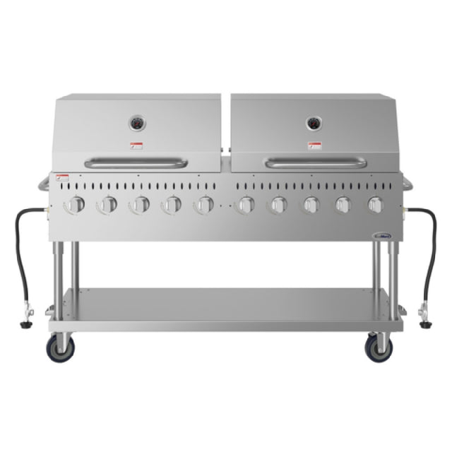 Koolmore CGKIT7-D36D36 Commercial Outdoor Grill 72-2/5"W X 23-1/5"D X 48-3/5"H