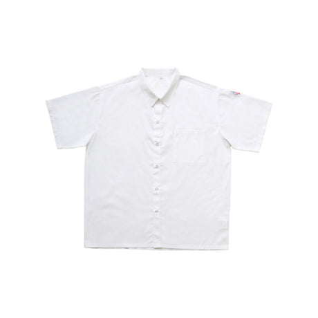 CAC China APST-9WL Chef's Pride Shirt Snap Button White