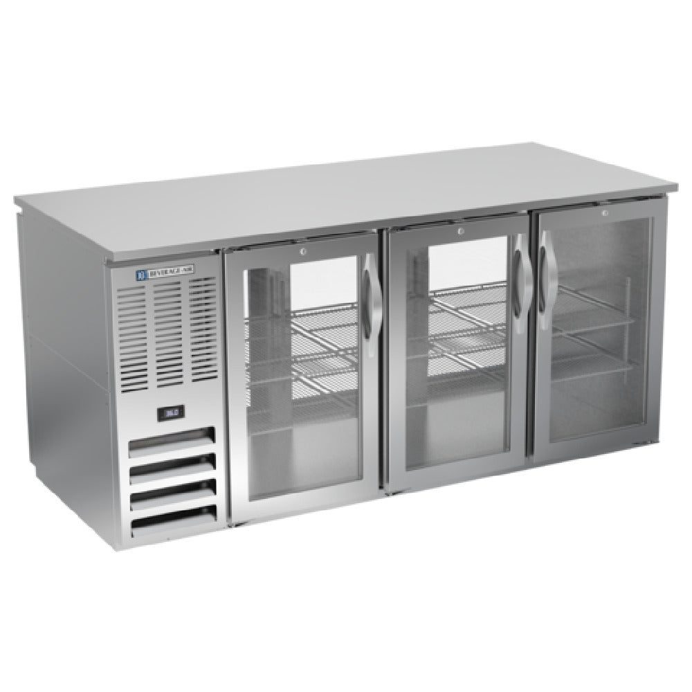 Beverage Air BB72HC-1-FG-PT-S - Refrigerated Open Food Rated Back Bar Pass-Thru Storage Cabinet