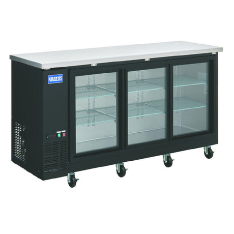 Hubert 168526 - Kratos Back Bar Cooler, 21.6 Cu. Ft., 72-3/4"W X 24-2/5"D X 36-1/4"H