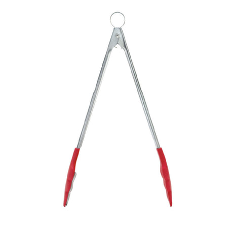 Browne Foodservice 74717805 CUISIPRO Tongs 12"/30.5cm W/Teeth Red Silicone 11" L X 1" W X 1.5" H