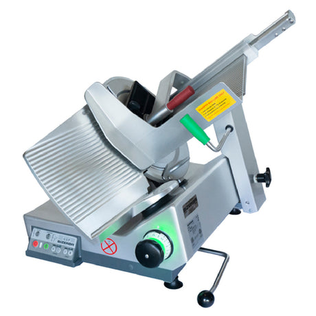 Bizerba GSP HD I 90 Automatic Heavy Duty Illuminated Safety Slicer 13" Blade Chromium-coated With 60-62 Rockwell Hardness At Tip