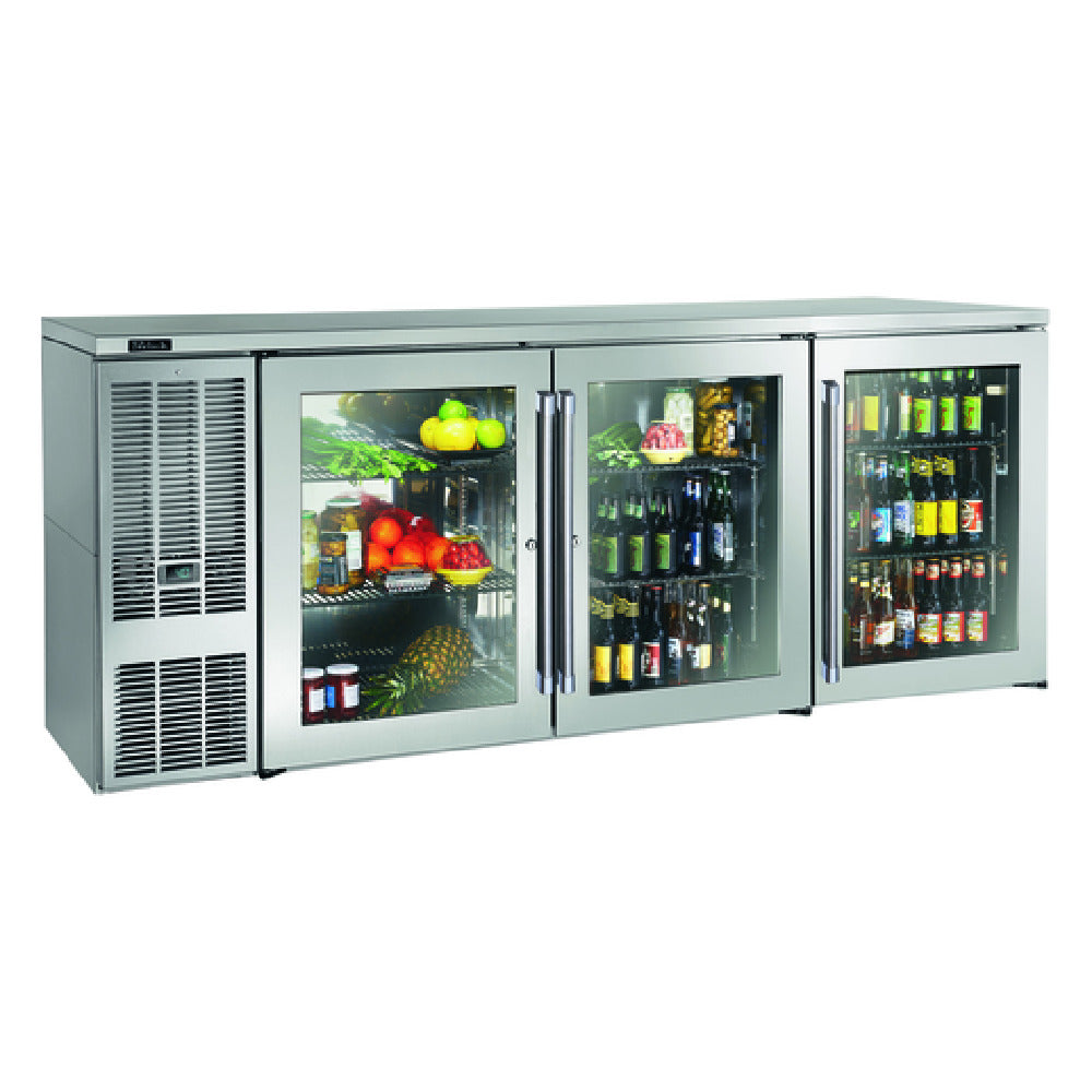 Perlick BBS84GS-S-4 Refrigerated Back Bar Cabinet Three-section 84"W