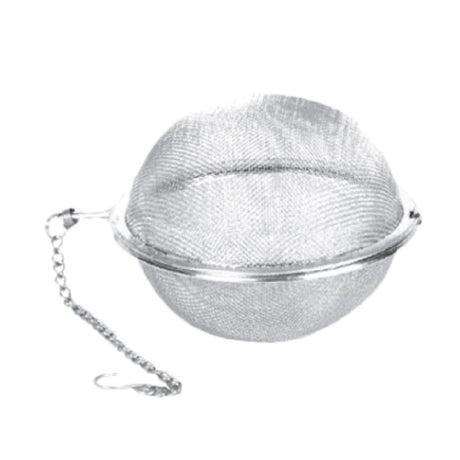 Thunder Group SLTB001 Tea Strainer 2" Dia. Tea Ball With Chain And Mesh Lining