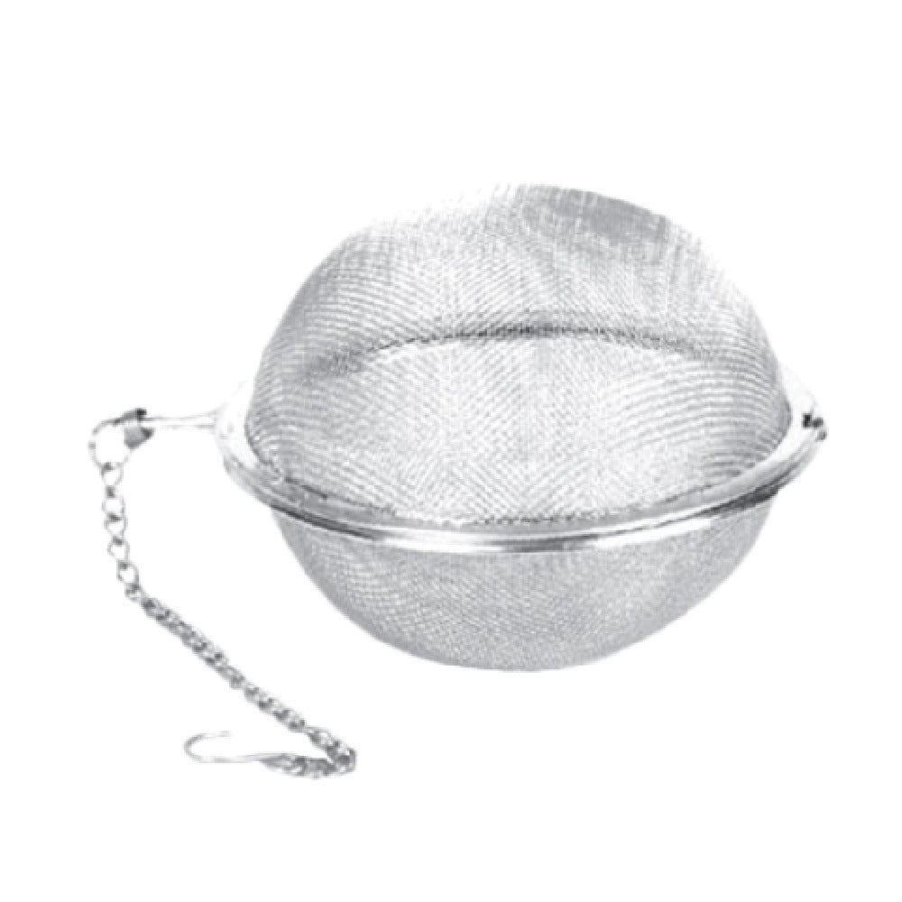 Thunder Group SLTB004 Tea Strainer 3-1/2" Dia. Tea Ball With Chain And Mesh Lining