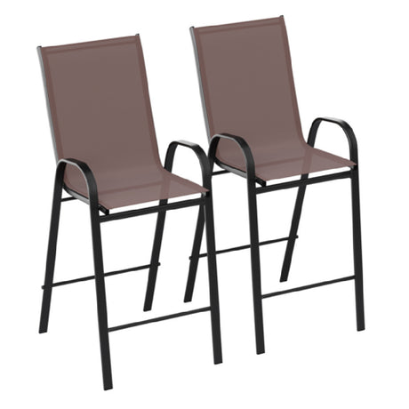 Flash Furniture 2-JJ-092H-B-GG Brazos Series Patio Barstool 352 Lb. Weight Capacity