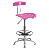 Flash Furniture LF-215-CANDYHEART-GG Swivel Drafting Stool Adjustable Height Contemporary Style