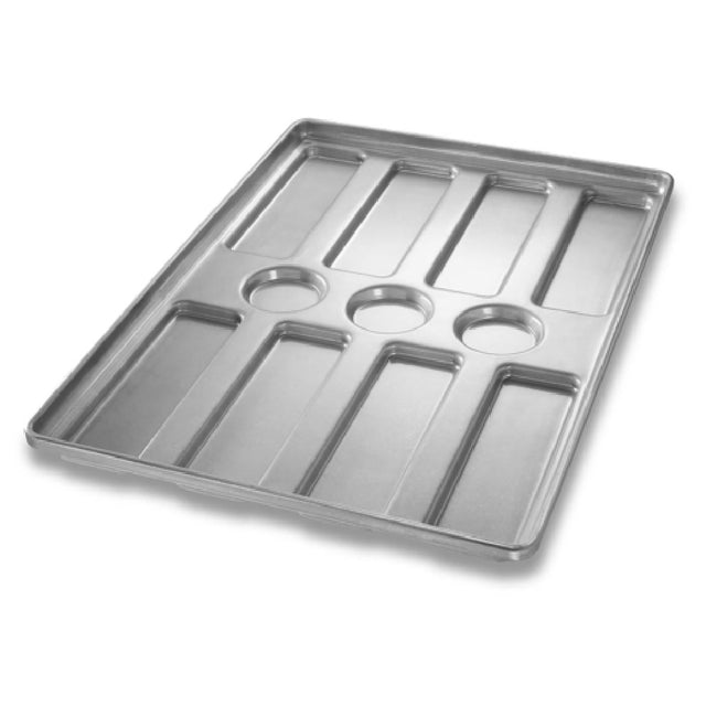 Chicago Metallic 41053 Hoagie Roll Pan 17-3/4" X 25-3/4" X 1-1/2" Overall Makes (8) 10" X 3" Rolls