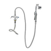 Cleveland DKFK - Dual Pantry Faucet, With Hose & Nozzle Hook, 68” Stainless Steel Hose