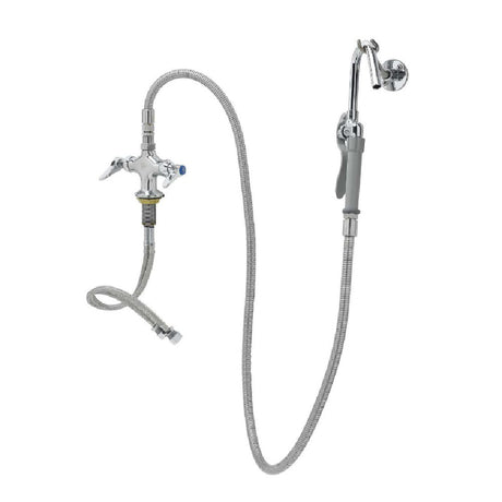 Cleveland DKFK - Dual Pantry Faucet, With Hose & Nozzle Hook, 68” Stainless Steel Hose