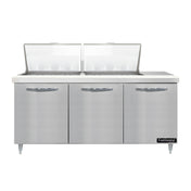 Continental Refrigerator D72N24M Designer Line Mighty Top Sandwich Unit 72"W Three-section