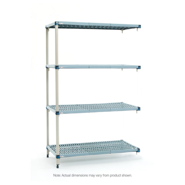 Metro AQ376G3 MetroMax® Q Add-On Shelving Unit 72"W X 18"D X 63"H (4) Quick-adjust Shelves With Removable Polymer Open-grid Shelf Mats And Epoxy Coated One-piece Steel Frames