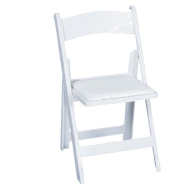 Forbes Industries C450WHPD Wedding Classic™ Folding Chair Plain Back Removable 13-1/2" X 15" Vinyl Padded Seat