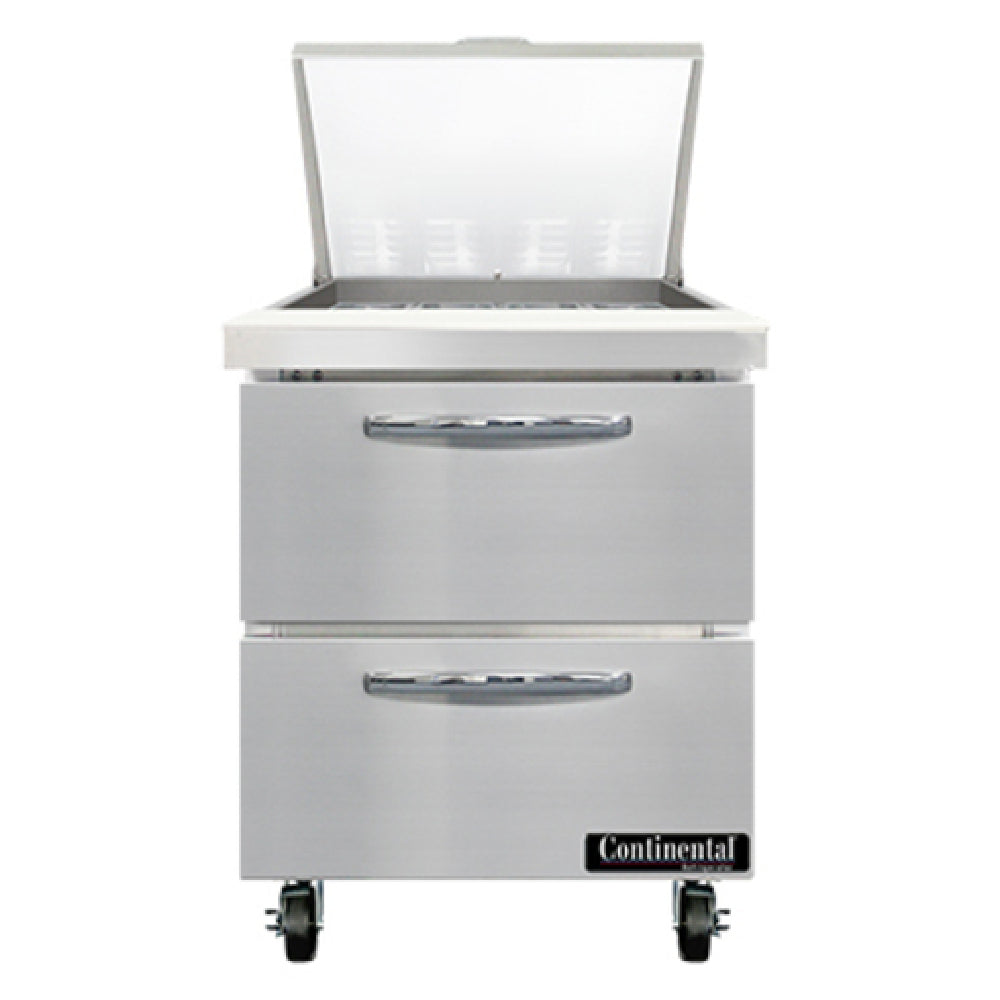 Continental Refrigerator SW27N12M-D Mighty Top Sandwich Unit 27"W 7.4 Cu Ft Capacity