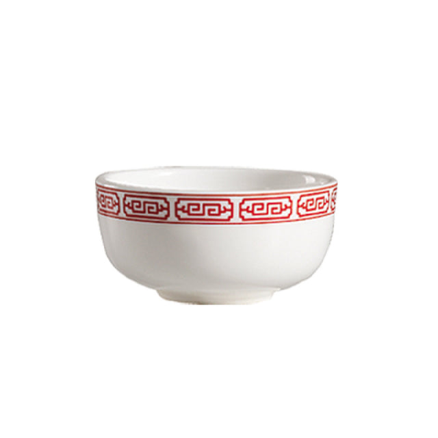 CAC China 105-95 Red Gate Jung Bowl 9 Oz. 4-1/2" Dia. X 2-1/4"H