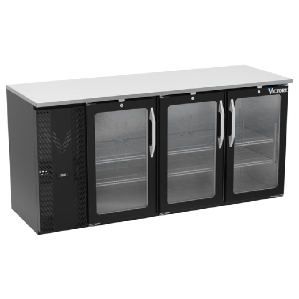 Victory VBBN72HC-FG-B - Back Bar Refrigerator, Food Rated, Three-section