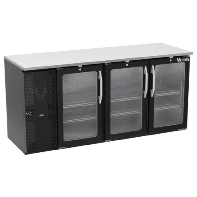 Victory VBBN72HC-FG-B - Back Bar Refrigerator, Food Rated, Three-section
