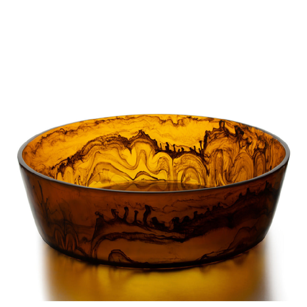 Bon Chef 59032-UMBER Circle Resin Bowl 20"dia. X 6"H 29.5 Qt. Capacity