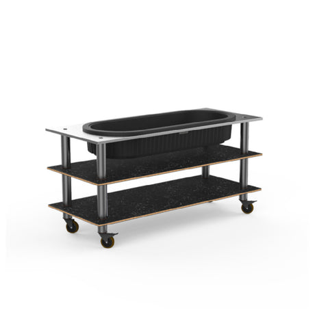 Steelite MGCMLE03MSXW Mogogo Buffet Solutions Modular Salad Bar Unit 3-tier 71" X 29-1/2" X 35"H