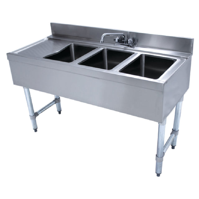 Advance Tabco CRB-43R Underbar Basics™ Sink Unit 3-compartment 48"W X 21"D X 33"H Overall