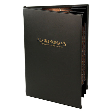Menu Solutions MAJ60C Menu Cover Holds 8-1/2" X 11" Inserts Quad Panel Booklet With 6 Views
