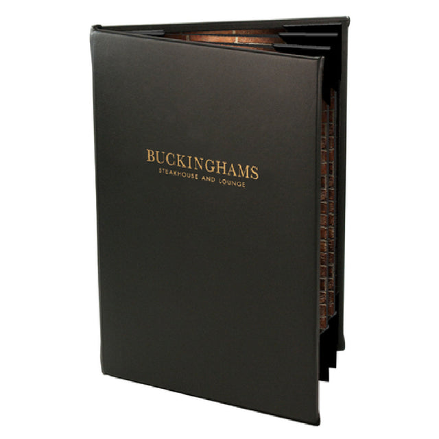Menu Solutions MAJ60C Menu Cover Holds 8-1/2" X 11" Inserts Quad Panel Booklet With 6 Views
