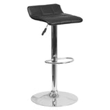 Flash Furniture DS-801B-BK-GG Swivel Bar Stool Adjustable Height Contemporary Style