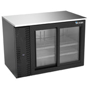 Victory VBB48HC-F-GS-B - Back Bar Refrigerator, Food Rated, Two-section