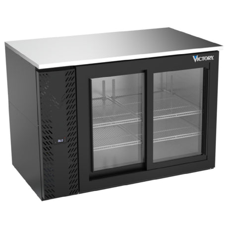 Victory VBB48HC-F-GS-B - Back Bar Refrigerator, Food Rated, Two-section