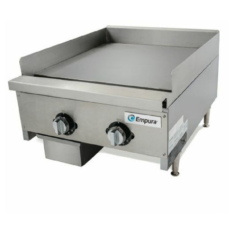 Empura Equipment EMSTG24-HD Empura 24" Counter Top Gas Griddle With Thermostat Controls And 3/4" Thick Griddle Plate.