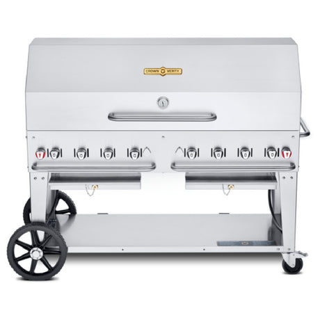 Crown Verity CV-MCB-60-SI-BULK-1RDP Mobile Outdoor Charbroiler LP Gas 58" X 21" Grill Area