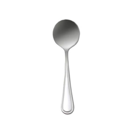 1880 Hospitality V015SBLF Oneida® Bouillon Spoon 6" Curved Border Along Handle