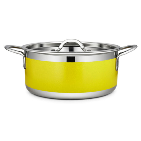 Bon Chef 71302-CF2-Y Country French X Pot 4 Qt. 9 Oz. 9-3/8" Dia. X 4-3/8"H