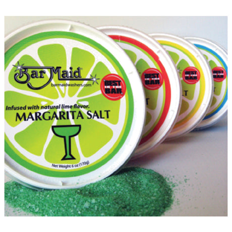 Bar Maid/Glass Pro CR-102GR Margarita Salt 6 Oz. Re-sealable Tubs