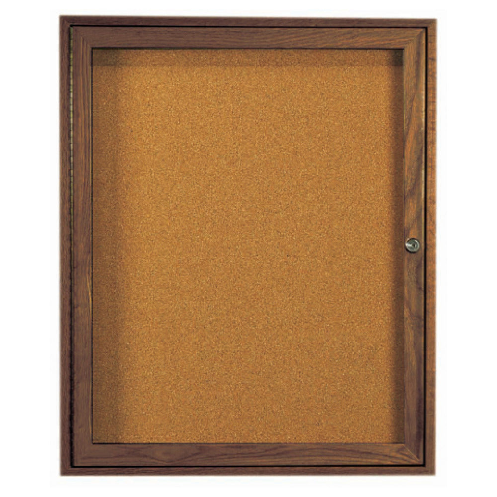 Aarco WBC3630R Red Oak Bulletin Board 30"W X 36"H Enclosed