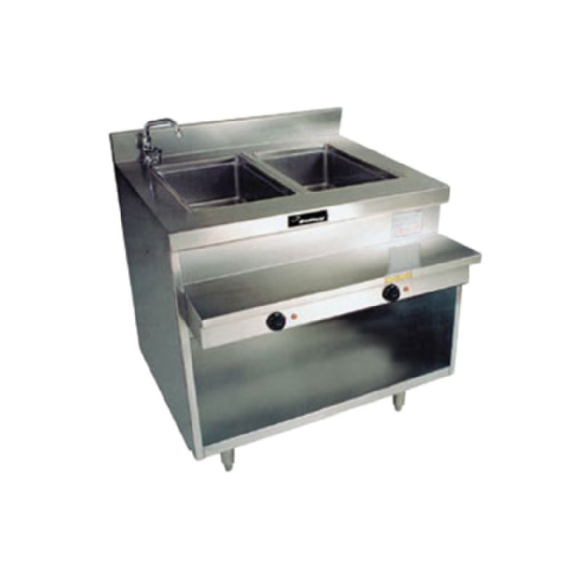 Delfield F14EI232_208/60/1 Hot Food Table Electric With Two Individual 12" X 20" Hot Food Wells Wet/dry