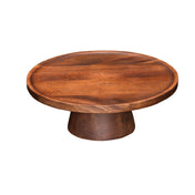 Palate & Plate WP-2048 - Cake Stand Display, 8-1/2" Dia. X 3-1/2"H, Acacia Wood
