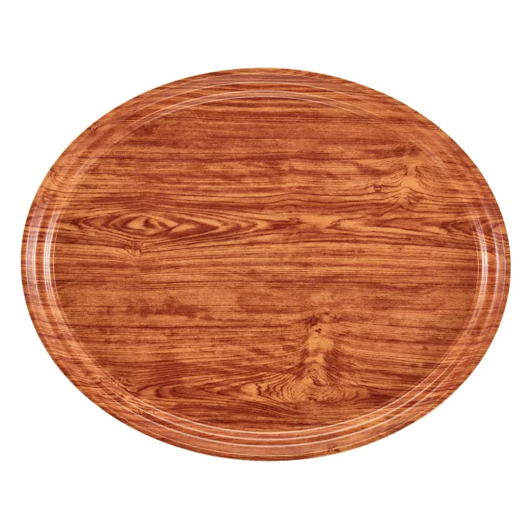 Cambro 2500309 Serving Camtray® Oval 19-1/4" X 24" Java Teak
