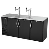 Beverage Air DDN72HC-B - Draft Beer Cooler, 72"W X 26-3/8"D X 49-5/16"H, 19.618 Cu. Ft.